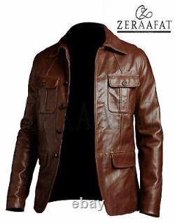 Men's Leather Jacket Sheepskin 100% Genuine Leather Coat Blazer By Zeraafat