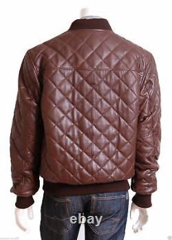 Men's New Stylish Leather Jacket Premium Sheepskin Bomber Outerwear Jacket TM061