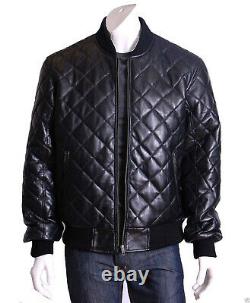 Men's New Stylish Leather Jacket Premium Sheepskin Bomber Outerwear Jacket TM062