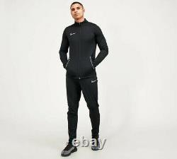 Men's Nike Tracksuit Zip Jacket Bottoms Black White Top Pants Academy Dri-FIT L