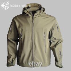 Men's Outdoor Jacket Breathable Waterproof Hooded Loose Plus Size Camouflage