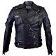 Men's Real Cowhide Premium Leather Motorcycle Biker Leather Jacket New Hd Black
