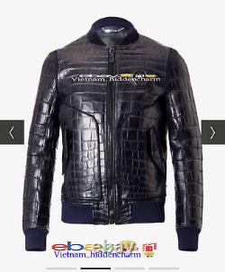 Men's Real Crocodile Leather Jacket- Made To Measure Luxury Handmade Jacket