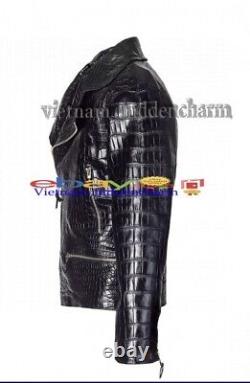 Men's Real Crocodile Leather- Made To Measure Bespoke Handmade Jacket