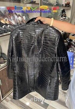 Men's Real Crocodile Leather- Made To Measure Bespoke Handmade Jacket