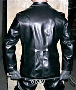 Men's Real Leather Jacket / Leather Tunics / Leather Shirt /BLUF/Police Jacket