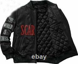Men's Scarface Tony Montana Al Pacino Real Genuine Leather Jacket