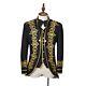 Men's Slim Fit Blazer Jacket Vest 2pcs Embroidered European Court Formal Dress