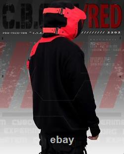 Men's Techwear Red Jacket Rugged fleece Pullover Hoodie Holygrail C. B. G-01/RED