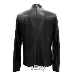 Men's Zilli Black Genuine Leather High Quality Lambskin Slim Fit Jacket