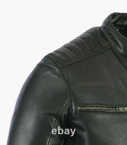 Men's leather jacket Genuine lamb skin leather transition jacket Bomber Jacket