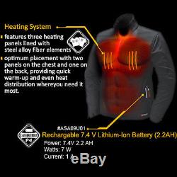 Mens Ansai Mobile Warming Battery Heated Electric Glasgow Jacket Breathable NEW
