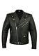 Mens Brando Motorbike Genuine Leather Jacket Black Marlon Classic Jacket