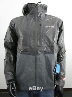 Mens Columbia Outdry Explorer Hooded Hybrid Waterproof Rain Jacket NWT Black