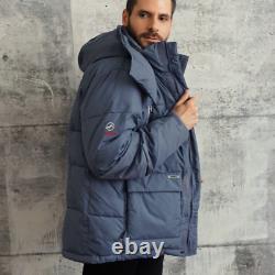 Mens Down Wellon Winter Jacket Durable Breathable Warm Parka Coat Gray Small
