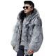 Mens Jacket Faux Fox Fur Hooded Zip Winter Outdoor 6xl Bodywarmer Street Club L