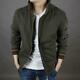 Mens Jacket Stand-up Collar Long-sleeved Spring Autumn Leisure Outwear 5xl 4xl