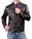 Mens Lambskin Genuine Leather Jacket Biker Racer Slim Fit Motorcycle Jacket C048