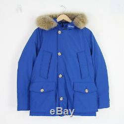 Mens New Woolrich Down Arctic Anorak Cold Weather Parka Jacket US S EU M Blue BN