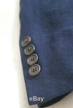 Mens POLO RALPH LAUREN Navy Blue linen blazer/jacket Size medium. 40R