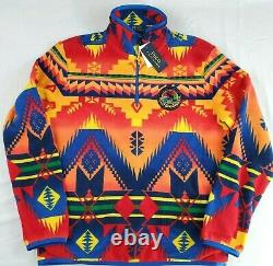 Mens Polo Ralph Lauren Polo Sportsman Southwestern Aztec Pullover Fleece Jacket