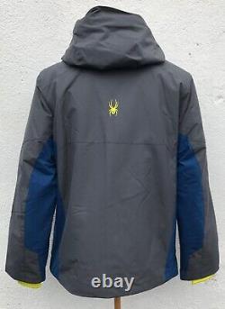 Mens Spyder Insulated GREY Ski Jacket with Hood $329, Size XL