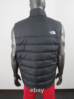 Mens The North Face Aconcagua 2 550-Down Insulated Hooded Puffer Vest- Black