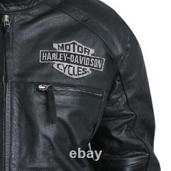 Mens Vintage Harley Davidson Motorcycle Biker Real Leather Jacket New Rider Top