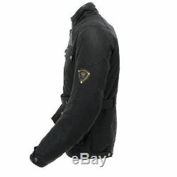 Merlin Rowan Wax Cotton Waterproof Black Motorcycle Jacket New