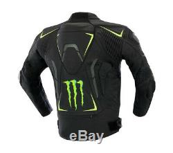 Monster Energy Motorcycle, Motorbike leather Super Jacket With Armor