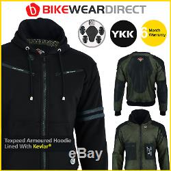 Motorbike Motorcycle Hoodie CE Armour Biker Hoody Made With Kevlar Aramid Protec