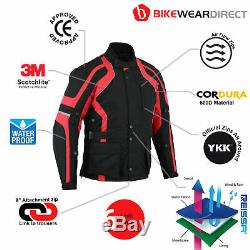 Motorbike Motorcycle Jacket Waterproof Textile Biker Armoured CE Cordura Texpeed