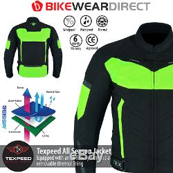 Motorbike Motorcycle Jacket Waterproof With CE Armour Protection Thermal Biker
