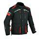 Motorcycle Bikers Men Armored Cordura Waterproof Jacket Black/red Cj-9490