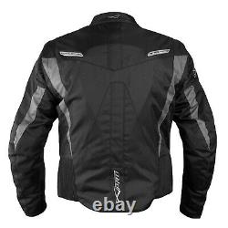 Motorcycle Jacket CE Armored Textile Motorbike Racing Thermal Liner Black