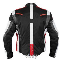 Motorcycle Jacket CE Armored Textile Motorbike Racing Thermal Liner Red