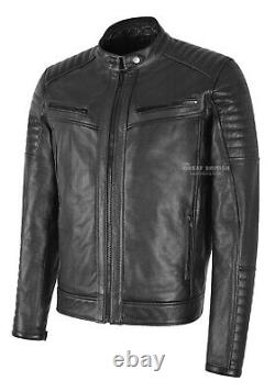 Motorcycle Leather Jacket With Armours Protection Motorbike Biker Leather Jacket