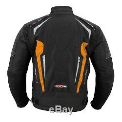 Motorcycle Waterproof Textile CE Armored Jacket With Motorbike 100%Leather Glove