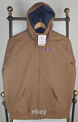 NEW $229 PATAGONIA Size 2XL Isthmus Sherpa Lined Bomber Jacket Owl Brown Hoodie