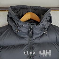 NEW $300 HELLY HANSEN Size Medium Mens Puffy Jacket Winter Coat NWT Black Hooded