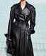New Designer Women's Genuine Lambskin Leather Long Trench Coat Stylish Long Coat