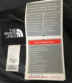 NEW The North Face McMurdo Parka Goose Down Black Size L Large Mens BNWT