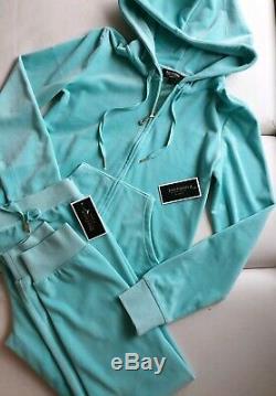 NEW Women's JUICY COUTURE Tracksuit Ultra LUXE Velour sz M Jacket + Bottoms £220