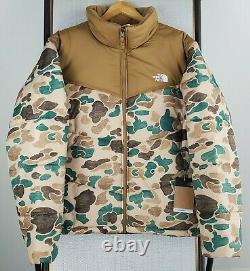 NWT $229 THE NORTH FACE Size XL Mens Duck Frogskin Camouflage Puffer Jacket