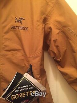 NWT Arc'teryx Zeta SL Jacket Mens Large Yukon NWT Goretex Brown $299 New