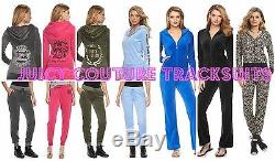 NWT Juicy Couture Velour Tracksuit Embellished Jacket Pants Sets Xs S M L XL 2XL