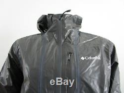 NWT Mens Columbia Outdry Explorer Hooded Hybrid Waterproof Rain Jacket Black