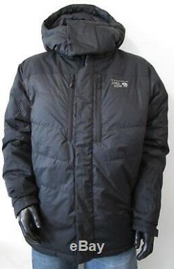 NWT Mens S-M-L-XL Mountain Hardwear Glacier Guide Hooded Down Parka Jacket Black