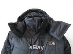 NWT Mens S-M-L-XL Mountain Hardwear Glacier Guide Hooded Down Parka Jacket Black