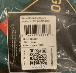 NWTs Arcteryx Mens Beta AR Gore-Tex Pro Jacket. Large. Yugen. #21782. Retail $575
